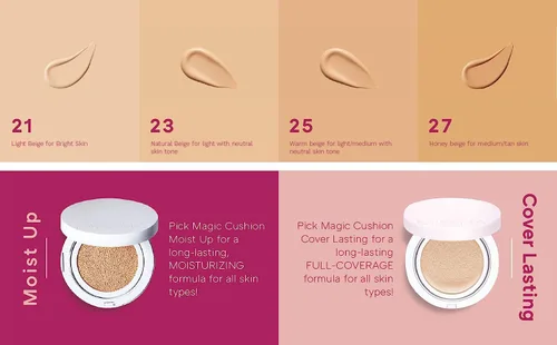 Miniatura 6 de MISSHA Almohadilla mágica base No.23 Beige natural para piel clara con tono neutro - Cobertura perfecta, acabado brillante, fácil aplicación