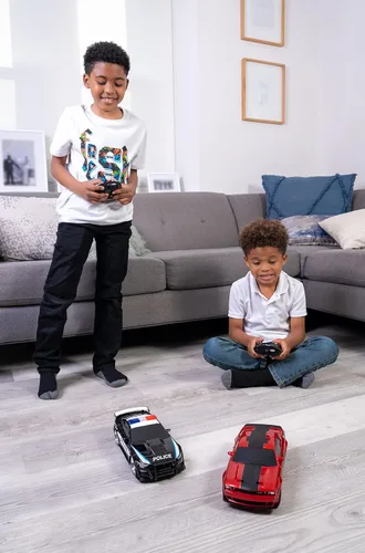 Miniatura 3 de Jada Juguetes Hyperchargers 1:16 2020 Ford Mustang Shelby GT500 y 2019 Dodge Challenger SRT Auto de control remoto, juguetes para niños y adultos