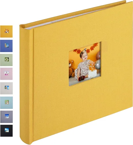 Miniatura 15 de Álbum de fotos pequeño 5x7 con capacidad para 50 fotos verticales con bolsillos de notas adhesivas, mini álbum de fotos con tapa de lino 5x7 con Gris
