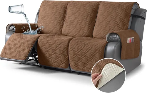 Miniatura 54 de TAOCOCO Fundas para Sillón de Dos Plazas Reclinable 100% Impermeables, Fundas Divididas para Loveseat Reclinable, Funda Antideslizante para Sofá