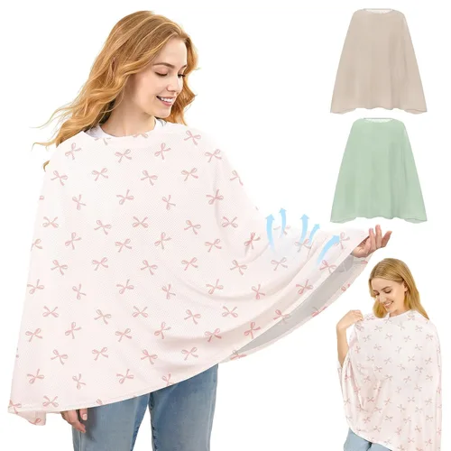 Miniatura 8 de Basumee Funda de lactancia para lactancia materna, malla transpirable, 360 grados de privacidad, envoltura de lactancia multiusos para mujeres