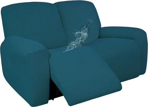 Miniatura 31 de Easy-Going - Funda 100 % impermeable doble para sofá reclinable, diseño jacquard, en 1 pieza, a prueba de derrames, para niños, mascotas, perros
