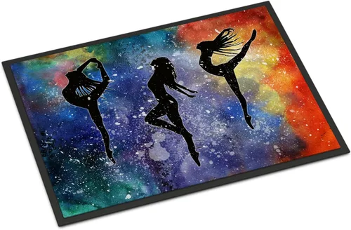 Miniatura 57 de Caroline's Treasures BB5374MAT Let's Dance Linen - Felpudo de lino verde azulado de 18 x 27 pulgadas, tapete para puerta delantera, para interiores