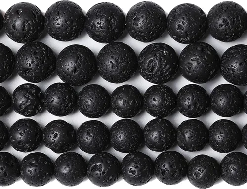 Miniatura 38 de 100 cuentas redondas sueltas de hematita negra de grado AAA para hacer joyas y pulseras