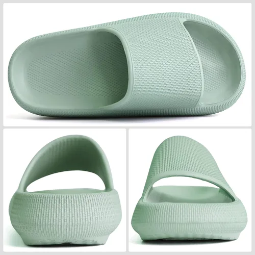 Miniatura 2 de FJPTREN Zapatos de nube para niños y niñas, sandalias acolchadas antideslizantes, zapatos de ducha ligeros, plataforma para niños, suela gruesa