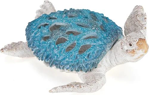 VVGIFTS Decoración del Océano Tortuga Marina Arrecife de Coral Escultura para Hogar Oficina Decoración de Playa Costal para Mesa Estanteria