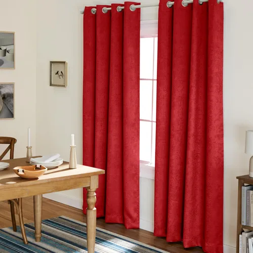 Miniatura 11 de TOWN & COUNTRY EVERYDAY - Cortinas de satén texturizado pesado sólido con lustre para interior, opacidad que oscurece la habitación, con ojales