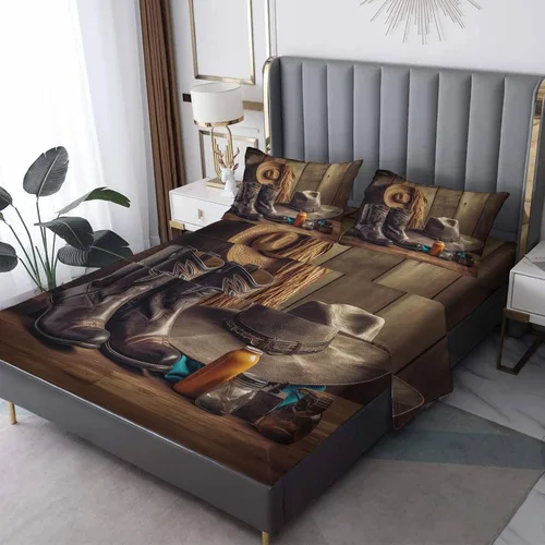 Miniatura 39 de Juego de sábanas tamaño individual: sábanas y fundas de almohada, sábanas y fundas de almohada, microfibra suave y bolsillo profundo y patrón sin
