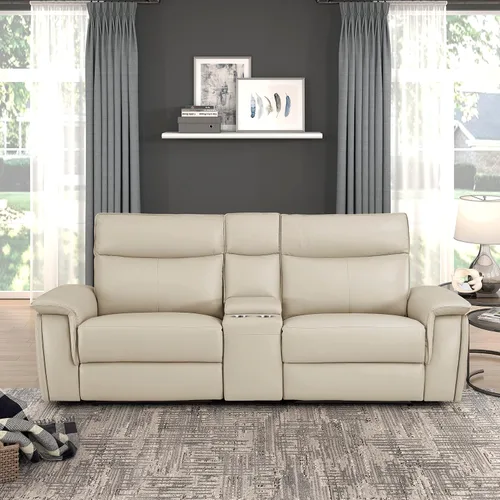 Miniatura 18 de Lexicon Raelynn Power - Sofá reclinable doble, color gris pardo gris topo