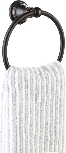 Miniatura 7 de F-080-NB - Juego de accesorios de baño de 4 piezas con toallero de 18 pulgadas, anillo para toallero, soporte para papel, gancho para bata, bronce