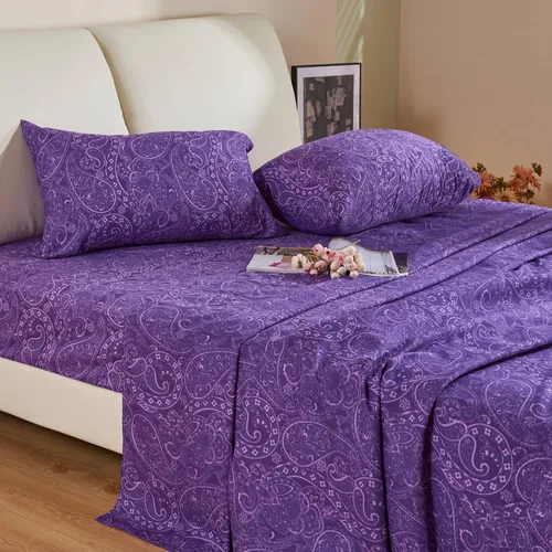 Miniatura 16 de KACEMOO Juego de sábanas California King de 4 piezas, sábanas con estampado floral, diseño bohemio, sábanas refrescantes de microfibra cepillada