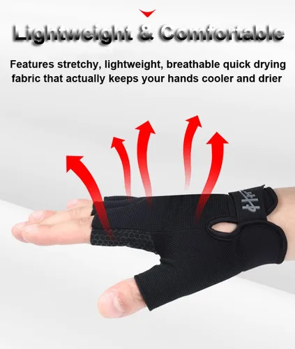 Miniatura 4 de SUJAYU Guantes sin dedos, guantes multiusos para agua y deportes para pesca, vela, remo, kayak y más, para hombres y mujeres