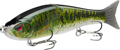 Señuelos Bassdash SwimShad Glide articulados Swimbait Lubina Cachorro Salmón Trucha Almizclado Señuelo de Pesca Bajo Largemouth