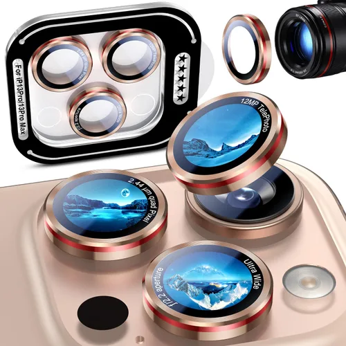 Miniatura 16 de Uyiton para iPhone 17 Pro Max/17 Pro/16 Pro Max/16 Pro/15 Pro Max/15 Pro/14 Pro Max/14 Pro Protector de lente de cámara - Cubierta de cámara