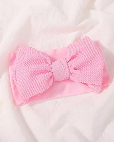 Miniatura 8 de jollybows 3 diademas con lazos para bebé, de nailon suave, para recién nacidos, niños pequeños, lindos lazos anchos y accesorios para el cabello