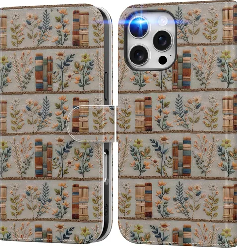 Miniatura 71 de DEENAKIN Funda tipo cartera para iPhone 15 con tarjetero + clip para efectivo, bloqueo RFID, protección contra caídas de grado militar y obras