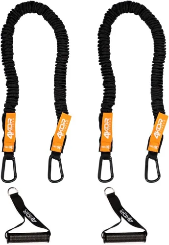 Miniatura 11 de Cuerdas de resistencia – Bandas de resistencia de hombro y núcleo – Perfecto para calentamiento dinámico y rehabilitación – Par de lujo de 2 cables