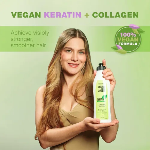 Miniatura 3 de Salon In by Recamier - Tratamiento sin enjuague de queratina vegana Tratamiento sin enjuague para el cabello con queratina vegana y colágeno
