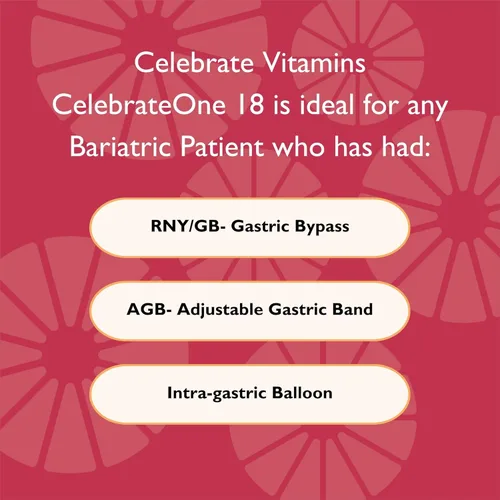 Miniatura 4 de Celebrate Vitamins CelebrateONE - 18 masticables de hierro, 18 mg de hierro, multivitamínico bariátrico una vez al día, vitaminas y minerales