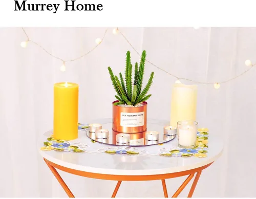 Miniatura 7 de Murrey Home Paquete de 12 centros de mesa de espejo para mesas, espejos redondos de 12 pulgadas para centros de mesa, bodas, fiestas, espejos
