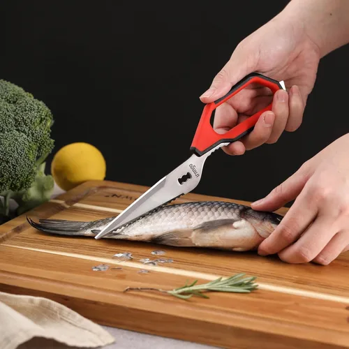 Miniatura 8 de LIVINGO Juego de tijeras de cocina multiusos, acero inoxidable resistente desmontables, tijeras de alimentos para cortar carne, verduras, aptas