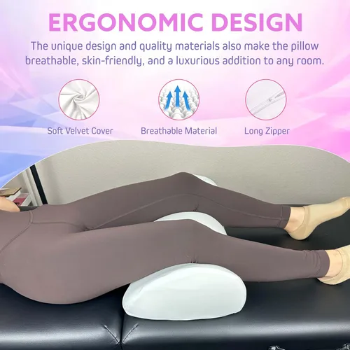 Miniatura 4 de Almohada de rodilla de espuma viscoelástica de alta calidad para quienes duermen de espalda, cuña de apoyo para piernas, almohada para aliviar