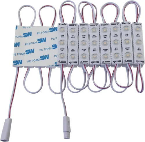 Miniatura 5 de Super Bright 100 unids 110V 2835 3 LED Module Storefront Lights Blanco 1.5W Luz decorativa impermeable para letreros de letras publicitarias