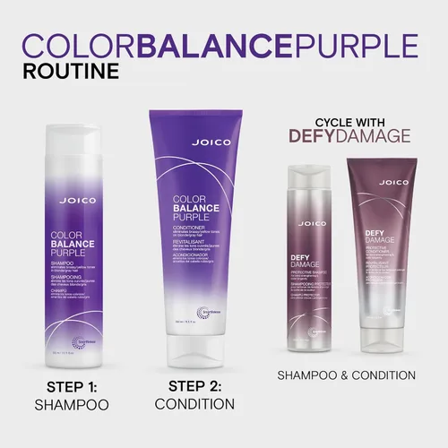 Miniatura 8 de Joico Champú y acondicionador color morado Para cabello rubio o gris frío Elimina los tonos amarillos cobrizos Aumenta la vitalidad