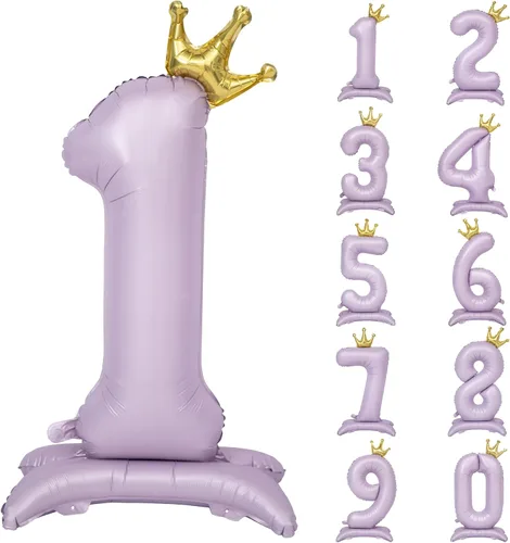 Miniatura 52 de Globos de aluminio grandes con corona negra número 0 para niños y niñas, cumpleaños, boda, aniversario, fiesta, baby shower, suministros 0