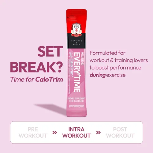 Miniatura 3 de JUNG KWAN JANG Everytime CaloTrim - Paquetes de bebida energética de hierbas Intra Workout con ginseng rojo coreano, tartrato de L-carnitina y té