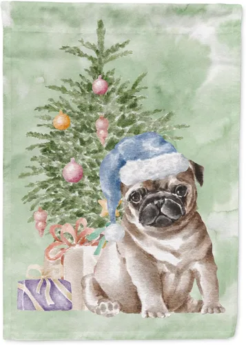 Miniatura 69 de Caroline's Treasures CK8213GF Bulldog Inglés #2 Regalos de Navidad y árbol de jardín Bandera de buzón Bandera decorativa para patio exterior, patio