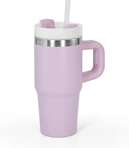 Miniatura 8 de Vaso de 14 onzas con asa de acero inoxidable de doble capa aislante, botella de agua de acero inoxidable reutilizable para niños, regalos para niños