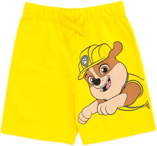 Miniatura 5 de Paw Patrol Chase Skye Rubble Marshall - Conjunto de camiseta y pantalones cortos de ciclismo de rizo francés para niños pequeños y grandes