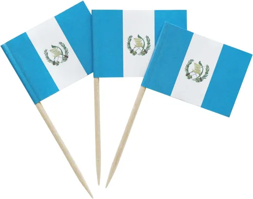 Miniatura 18 de 100 piezas Bandera de Costa Rica Bandera pequeña de Costa Rica con palillo de dientes Decoración Mini Toppers para cupcakes y brochetas para cóctel