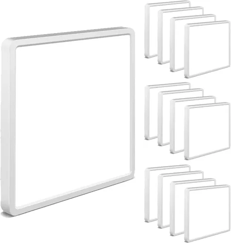 Miniatura 9 de 2Pack Lámpara de techo empotrada de 12 pulgadas 28W LED, lámpara de techo cuadrada de 3200LM 6000K blanca delgada de panel plano, lámpara de techo