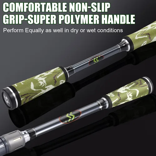 Miniatura 4 de Sougayilang Spinning Combo – 30+24Ton Carbon Fiber 2-Piece Rod, M/MH Power, 19LB Drag, 5.2:1 Gear Ratio, Lightweight Saltwater Freshwater Kit for
