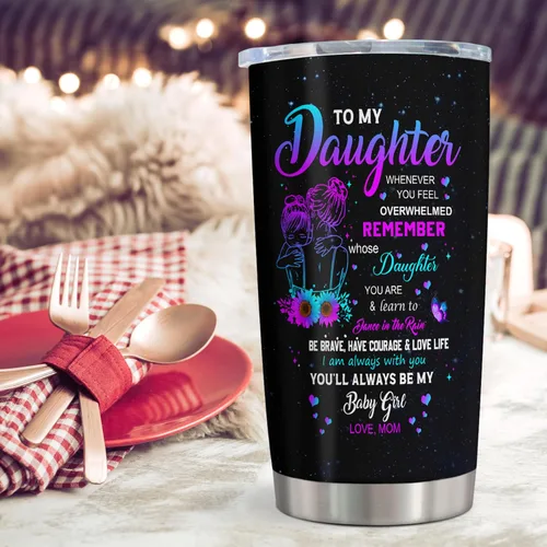 Miniatura 3 de Regalos para Hija de Mamá, Taza de Regalo para Hija 20oz, Regalos para Hijas de Madre, Regalo de Graduación, Navidad, Cumpleaños para Hija de Mamá