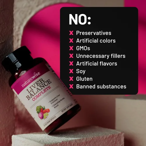 Miniatura 8 de NatureWise Suplemento de desintoxicación de equilibrio hepático – Fórmula de reparación triple con cardo mariano, diente de león, cúrcuma