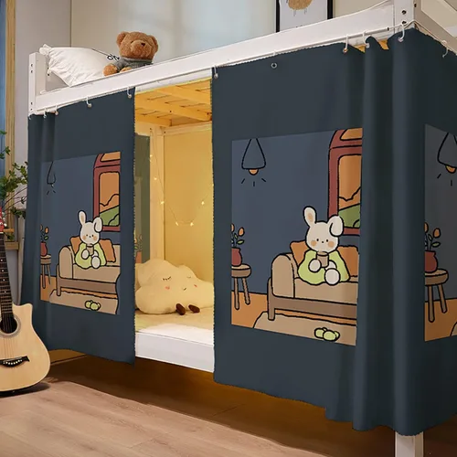 Miniatura 51 de Cortinas para litera individual y doble, cortinas de tienda de campaña para cama, tela a prueba de polvo, cortinas de privacidad para debajo