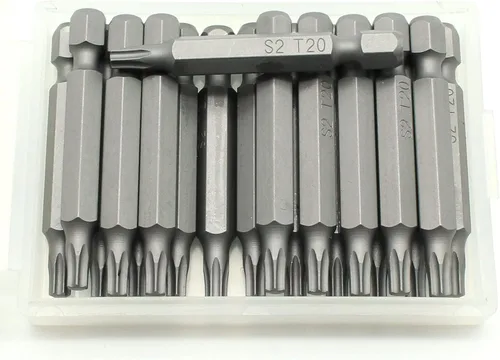 Miniatura 49 de TMAX Juego de puntas de destornillador de cabeza de estrella T6 Torx de 25 piezas, acero S2 de 6 puntos T-6 puntas de inserción de destornillador