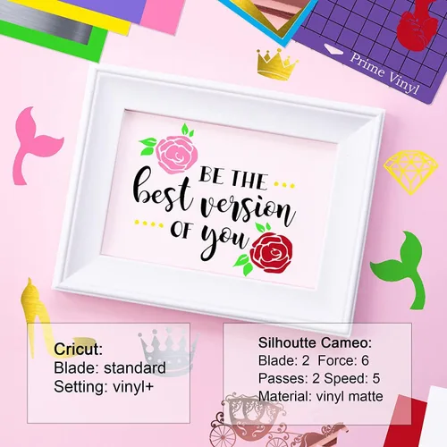 Miniatura 4 de Bright Idea - Vinilo permanente, paquete de 25 hojas de vinilo de 12 x 12 pulgadas compatibles con máquina de corte, paquete de vinilo permanente