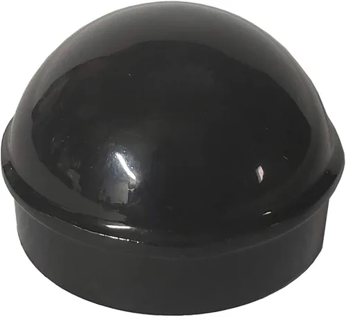 Miniatura 2 de 1 7/8 "Aluminio Chain Link Fence Round Style Main Post Cap - Powder Coated Black