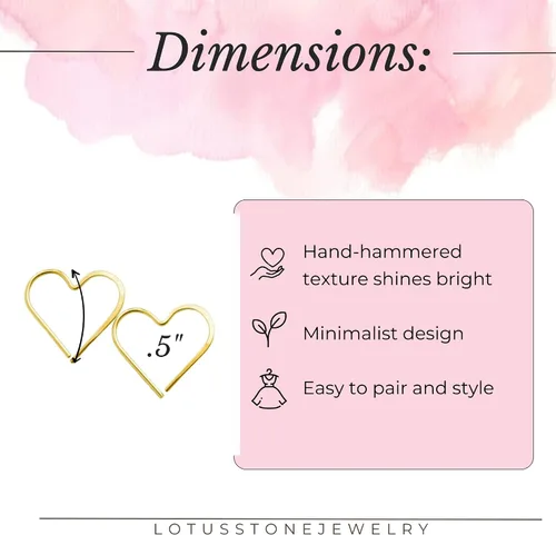 Miniatura 21 de Aretes de aro finos martillados, elegantes plata esterlina geométrica sólida, relleno de oro y relleno de oro rosa; para mujer por Lotus Stone
