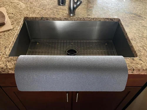 Miniatura 2 de Protector de bordes para fregadero de cocina de un solo fregadero (13.5" x 23") - Gris