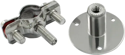 Miniatura 4 de 2 soportes de tubo de montaje en pared de acero inoxidable 304, adecuados para tubos OD de 1/2 pulgadas (0.748-0.866 in), altura ajustable