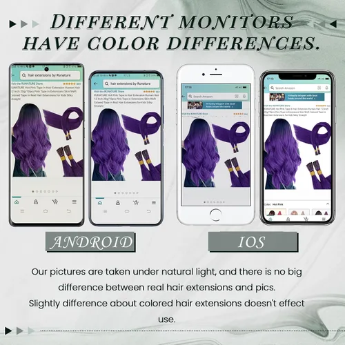Miniatura 7 de RUNATURE Extensiones de cabello humano con punta en I Tip de 18 pulgadas, extensiones de cabello natural Remy para mujer, extensiones de cabello
