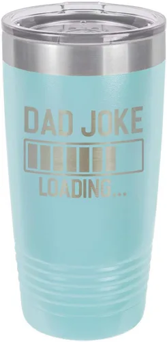 Miniatura 19 de Dad Joke Loading Purple Vaso de bebida de 20 oz con pajita Taza de viaje grabada con láser Comparar con Yeti Rambler Idea de regalo para papá