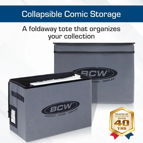 Miniatura 2 de BCW Caja de almacenamiento de cómics – 2 unidades Estuche plegable Cada uno se adapta a 125-150 libros de cómics con funda y tablero