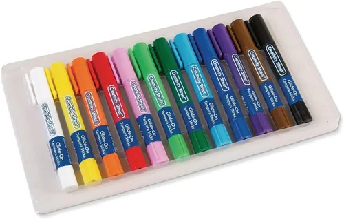 Miniatura 3 de Creativity Street Palitos de pintura al témpera Glide-On, 12 colores primarios surtidos, 0.18 onzas, 12