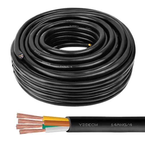 Miniatura 9 de Cable de control de 4 conductores 14 AWG de 25 pies – YDDECW 14/4 cable 100% cobre puro para sistemas de aire acondicionado mini split y bomba